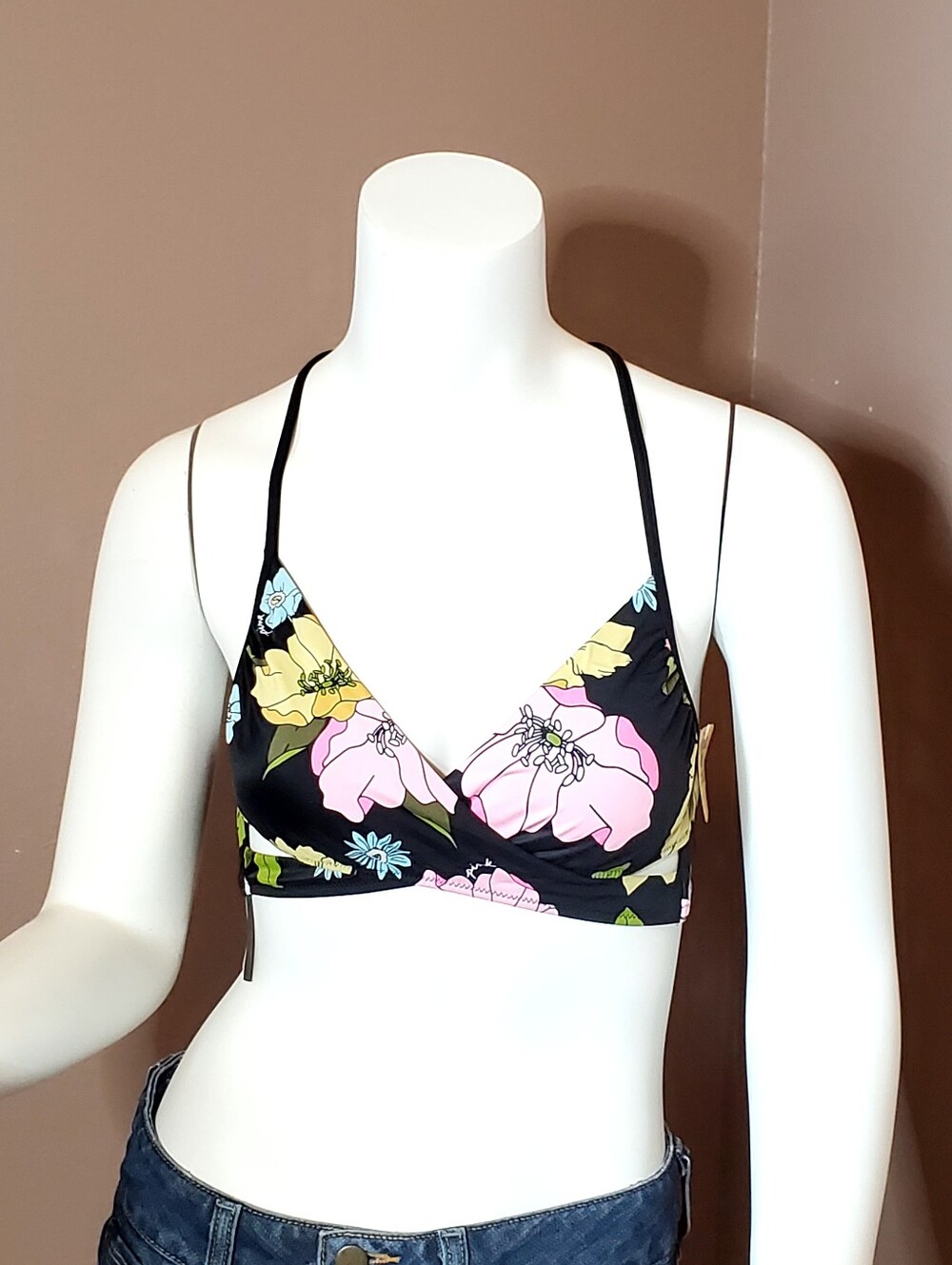 NWT VS PINK Floral Bikini Bra Top Size S